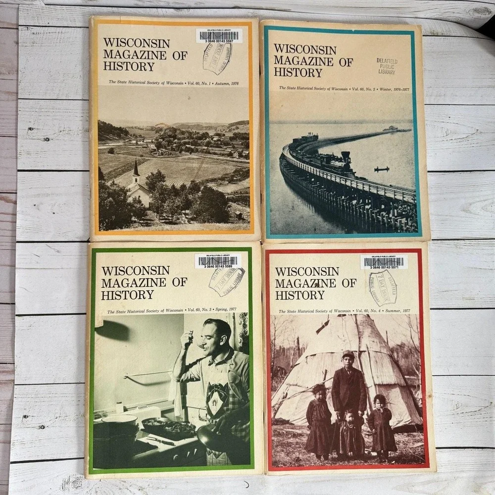 Wisconsin Magazine of History Vol 60 #1-4 1976-77 Periodical Set State
